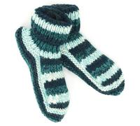 LOUDelephant Hand Knitted Wool Slipper Socks - SD Teal