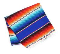LOUDelephant Handwoven Mexican Serape Large 200cm x 147cm - Blue