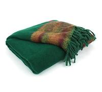 LOUDelephant Nittin Shawl Emporium Tibetan Wool Blend Shawl Blanket - Green with Sunset Reverse