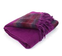 LOUDelephant Nittin Shawl Emporium Tibetan Wool Blend Shawl Blanket - Purple with Maroon Reverse