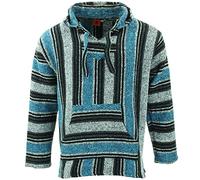LOUDelephant Recycled Mexican Baja Jerga Hoody - Blue Grey (X-Large)