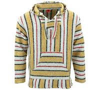 LOUDelephant Recycled Mexican Baja Jerga Hoody - Gold Stripe (Medium)