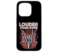 Louder Than Ever Skeleton Rock Gesture Case for iPhone 15 Pro