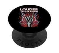 Louder Than Ever Skeleton Rock Gesture PopSockets Adhesive PopGrip