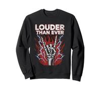 Louder Than Ever Skeleton Rock Gesture Sweatshirt