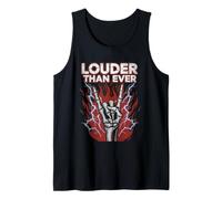 Louder Than Ever Skeleton Rock Gesture Tank Top
