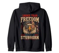 Louder Than Freedom Patriotic Wings Zip Hoodie