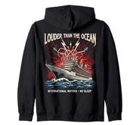 Louder Than The Ocean Heavy Metal Cruise Design Zip Hoodie
