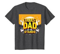 Loudest Dad in The Stands: Proud Father Sports Fan T-Shirt, Kids, Dark Heather Grey, 10 Years