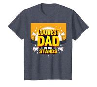 Loudest Dad in The Stands: Proud Father Sports Fan T-Shirt, Kids, Heather Blue, 6 Years