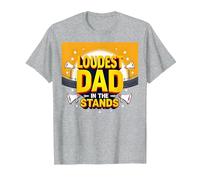 Loudest Dad in The Stands: Proud Father Sports Fan T-Shirt, Men, Heather Grey, XXL