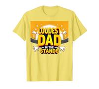 Loudest Dad in The Stands: Proud Father Sports Fan T-Shirt, Men, Lemon, 3XL