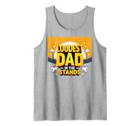 Loudest Dad in The Stands: Proud Father Sports Fan Tank Top, Men, Heather Grey, L
