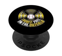 Loudest Voice In The Outfield Baseball Mom PopSockets Adhesive PopGrip