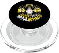 Loudest Voice In The Outfield Baseball Mom PopSockets PopGrip for MagSafe