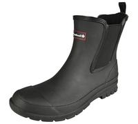 LoudLook Ladies Ankle Boots Rubber Heel Comfy Grip Snow Rain Wellies Womens Waterproof Walking Shoes Sizes Black 4