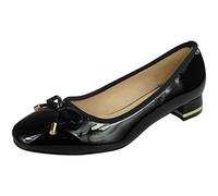 LoudLook Ladies Court Shoes Womens Casual Work Bow Mid Heel Office Party Smart Comfy Boots Size Black 4