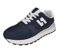LoudLook Women Cassic Trainers Faux Leather Lace Up Mid Top Ladies Comfy Grip Gym Pump Sneakers Size Blue 7