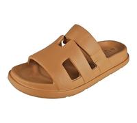 LoudLook Womens Flat Mules Sliders Slip On Light Weight Cushioned Beach Open Toe Girls Rubber Material Holiday Summer Comfy Slider Sizes Khaki 6