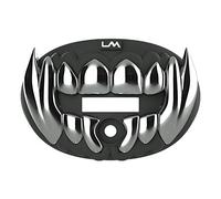 Loudmouth Football Mouth Guard | 3D Beast Chrome Adult And Youth Mouth Guard | Black & Silver Mouth Piece For Sports | Maximum Dual Action Air Flow Mouth Guards | Pacifier Lip And Teeth Protector