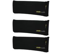 Loudmouth Long Zippered Pouch for Large Wireless Microphones, Mic Bag 3Pack