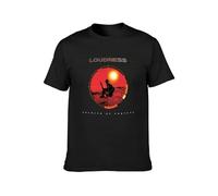 Loudness Soldier of Fortune T-Shirt Graphic Tee Printed Top Mens T-Shirt Black Tee O Neck Tshirt