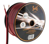 Speaker Cable 2 x 0.75 mm² - 100 m - Red/Black - CCA - Audio Cable - Speaker Cable