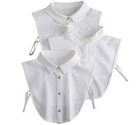LoudSung Detachable Half Shirt Blouse Elegant Fake Collar Set for Office Women Girls 3PCS