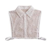 LoudSung Detachable Half Shirt Blouse Fake Collar Elegant False Collar for Women Girls White