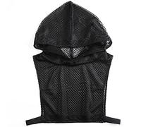 LoudSung Detachable Hooded Fake Collar Half Shirt Blouse Hollow Out Hoodie Dickey Collar for Women Black