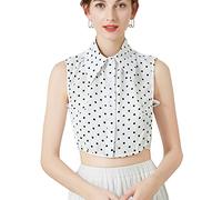LoudSung Fake Collar Detachable Half Shirt Blouse False Collar Academic Style Design for Women Girls