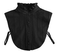 LoudSung Fake Collar Detachable Half Shirt Blouse False Collar Cotton Elegant Design for Women Girls
