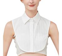 LoudSung Fake Collar Detachable Half Shirt Blouse False Collar Elegant Design for Office Lady