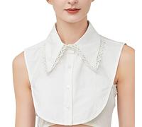 LoudSung Fake Collar Detachable Half Shirt Blouse False Collar Elegant Design for Office Lady