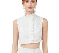 LoudSung Fake Collar Detachable Half Shirt Blouse False Collar Elegant Design for Office Lady