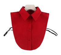 LoudSung Fake Collar Detachable Half Shirt Blouse False Collar Elegant Pure Color Simple Designs for Women Girls