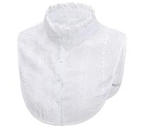 LoudSung Fake Collar Detachable Half Shirt Blouse False Collar Floral Lace Elegant for Women Girls