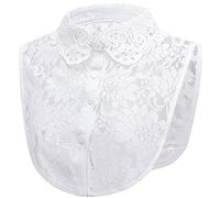 LoudSung Fake Collar Detachable Half Shirt Blouse False Collar Lace Hollow Out Elegant for Women Girls