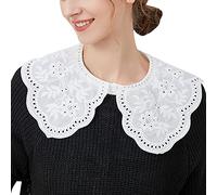 LoudSung Fake Collar Detachable Half Shirt Blouse False Collar Lace Shawl Elegant Design for Women Girls