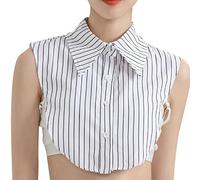 LoudSung Fake Collar Detachable Half Shirt Blouse False Doll Collar Elegant Design for Women Girls