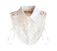 LoudSung Fake Collar Detachable Half Shirt Blouse False Doll Collar Hollow Out Cool Design for Women Girls