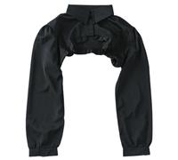 LoudSung Fake Collar Long Sleeve Party Holiday Dressing Crop Top Costume to Prevent Exposure for Women Girls