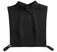 LoudSung False Collar Detachable Blouse Half Shirt Classic Designed Top Elegant for Women Girls Black