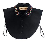 LoudSung False Collar Detachable Half Shirt Blouse Classical Fake Collar Embroidery Designs for Women Girls