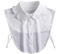 LoudSung False Collar Detachable Half Shirt Blouse Fake Collar Double Layer Elegant for Women Girls
