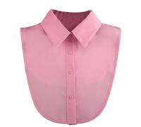 LoudSung False Collar Detachable Half Shirt Blouse Fake Collar Elegant Pure Color Simple Designs for Women Girls