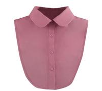 LoudSung False Collar Detachable Half Shirt Blouse Fake Collar Elegant Pure Color Simple Designs for Women Girls