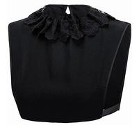 LoudSung False Collar Detachable Half Shirt Blouse Fake Collar Ruffle Floral Lace Elegant Design for Women Girls
