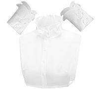 LoudSung False Collar Detachable Half Shirt Blouse Fake Sleeves Wrist Cuffs Set Elegant Design for Women Girls