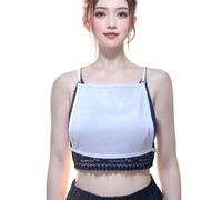 LoudSung Lace Mock Camisole Bra Insert Cleavage Cover Cotton Wrapped Vest for Women Girls